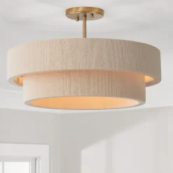 Kalini Double Drum Convertible Chandelier