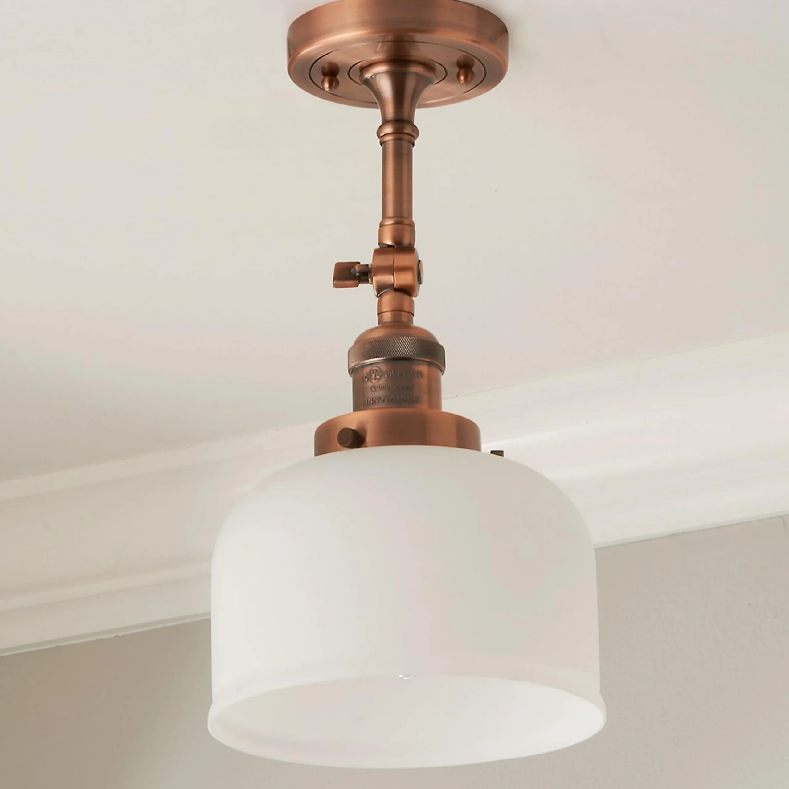 Kelsey Convertible Ceiling Light - Dome Frosted