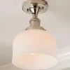Kelsey Semi-Flush Ceiling Light - Dome Frosted