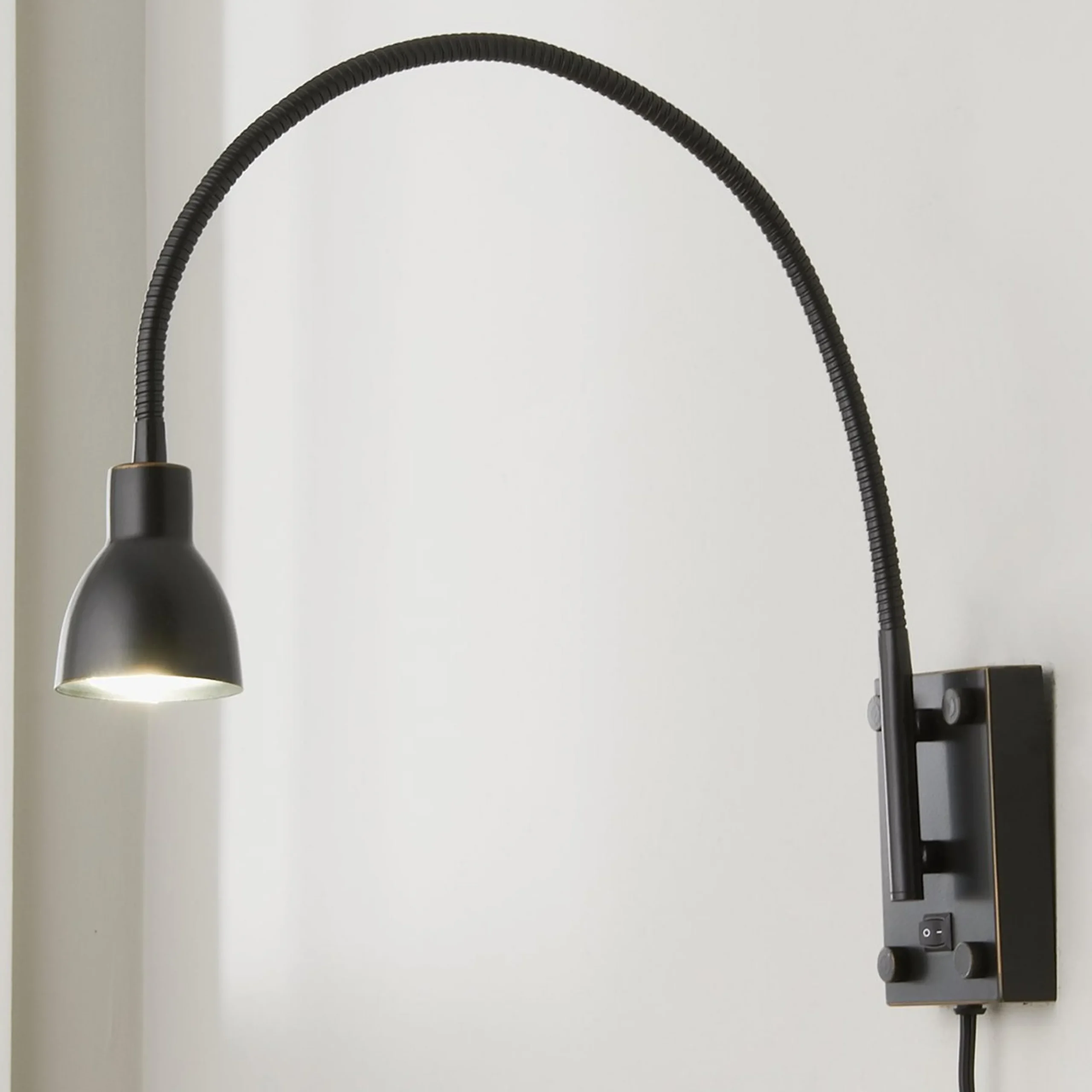 LED Gooseneck Reading Swing Arm Sconce