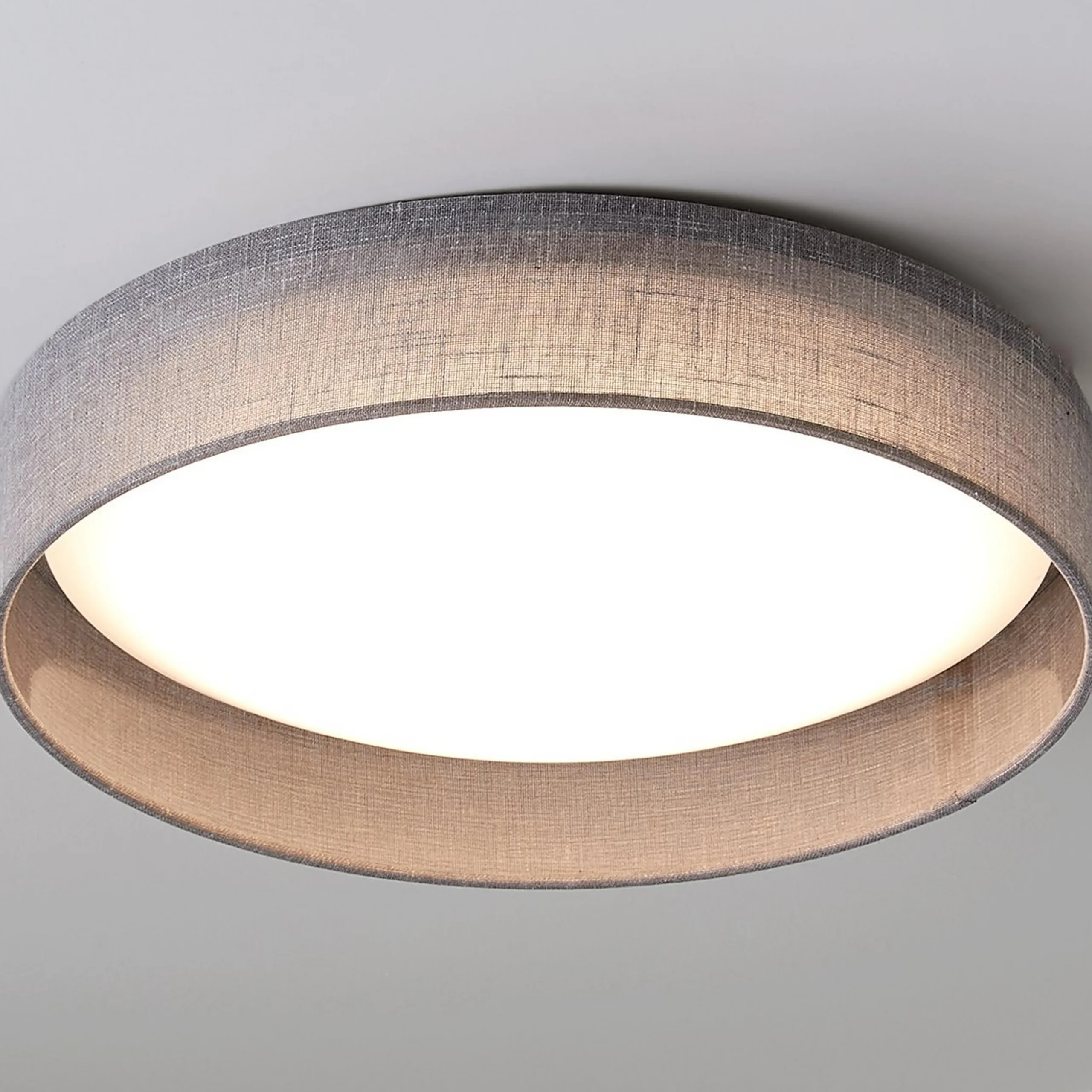 15" LED Linen Shade Ceiling Light