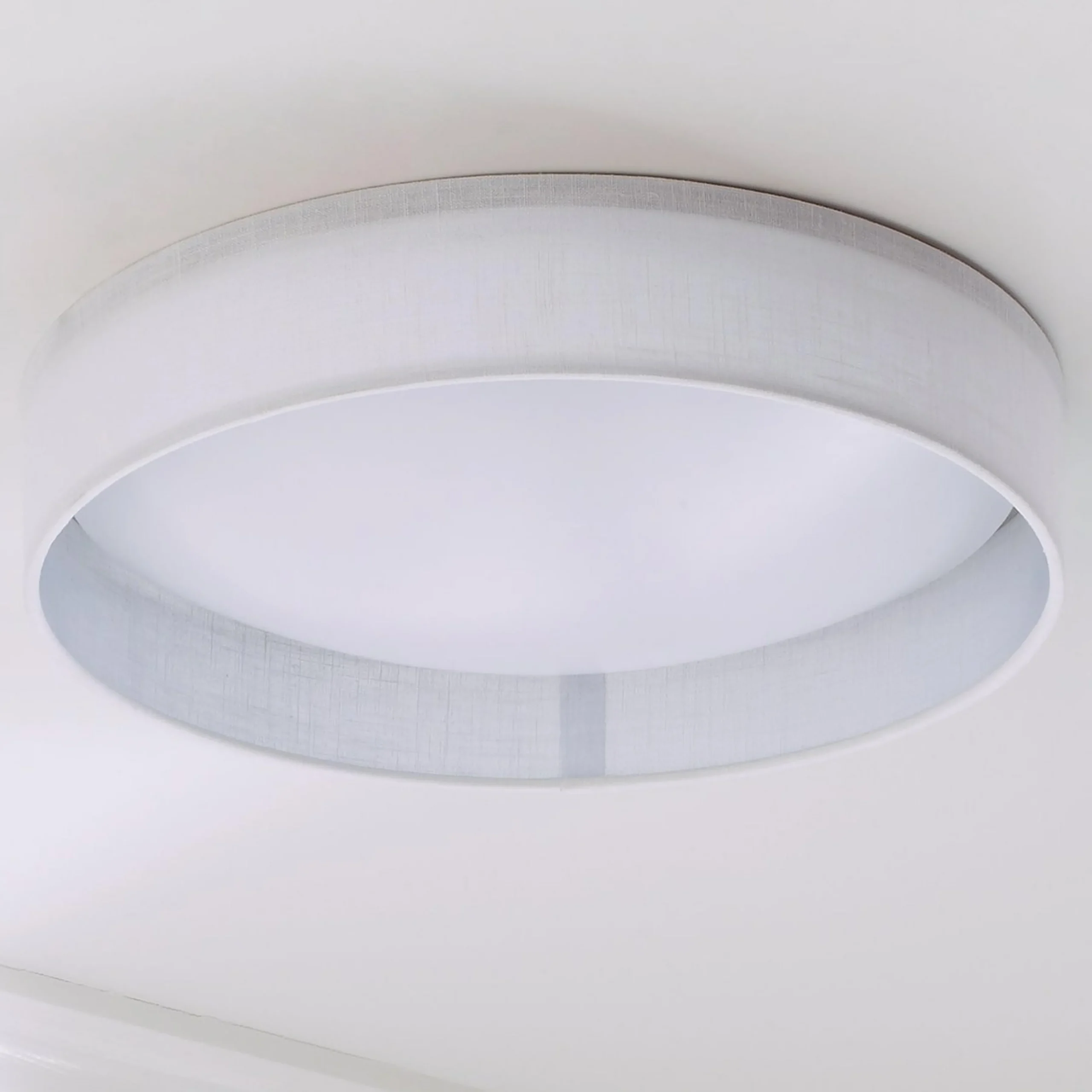 15" LED Linen Shade Ceiling Light