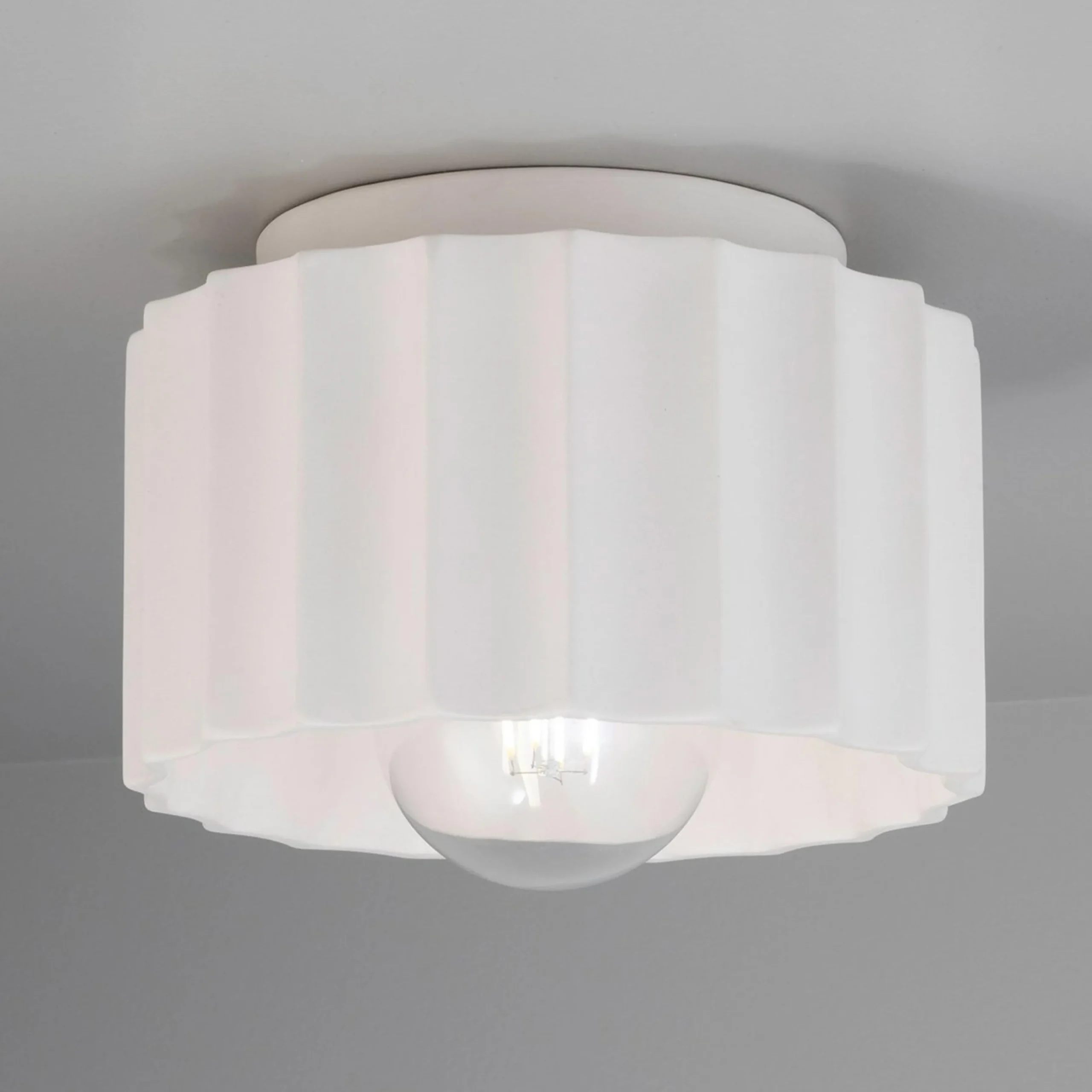 Lemnos Ceramic Ceiling Light - Small - Bisque
