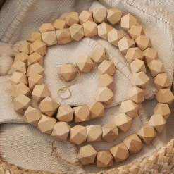 6' Long Geo Wooden Bead Garland