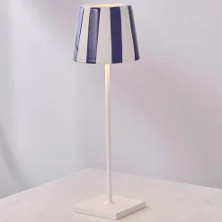 Lucy Cordless Table Lamp - Stripes