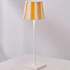 Lucy Cordless Table Lamp - Stripes
