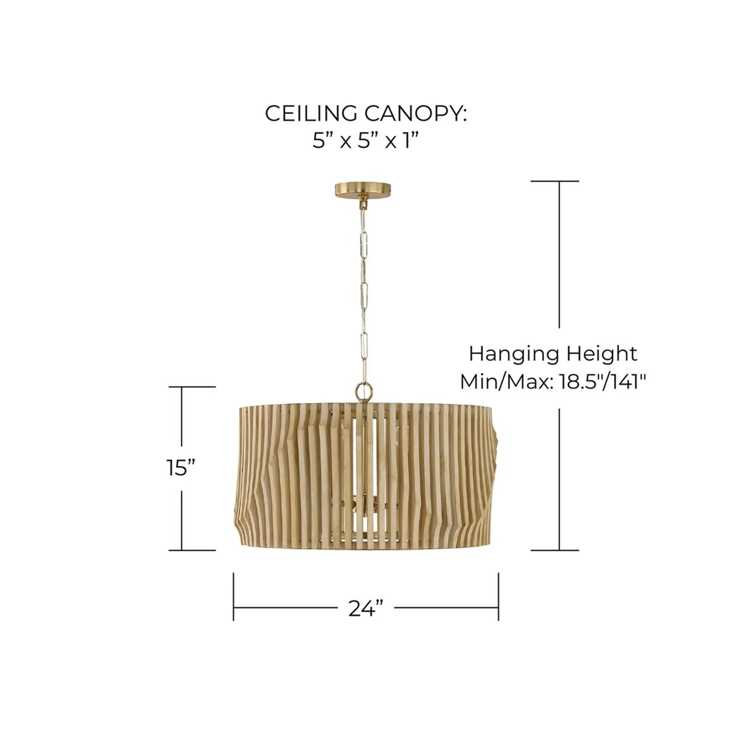 Maela Drum Chandelier - Small