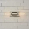 Malika Clear Glass Bath Sconce - 2 Light
