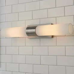 Malika Opal Glass Bath Sconce - 2 Light