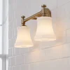 Mercer White Glass Vanity Light - 2 Light