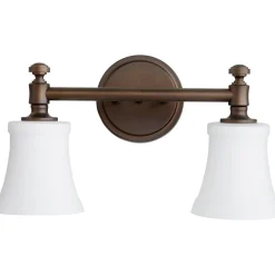 Mercer White Glass Vanity Light - 2 Light