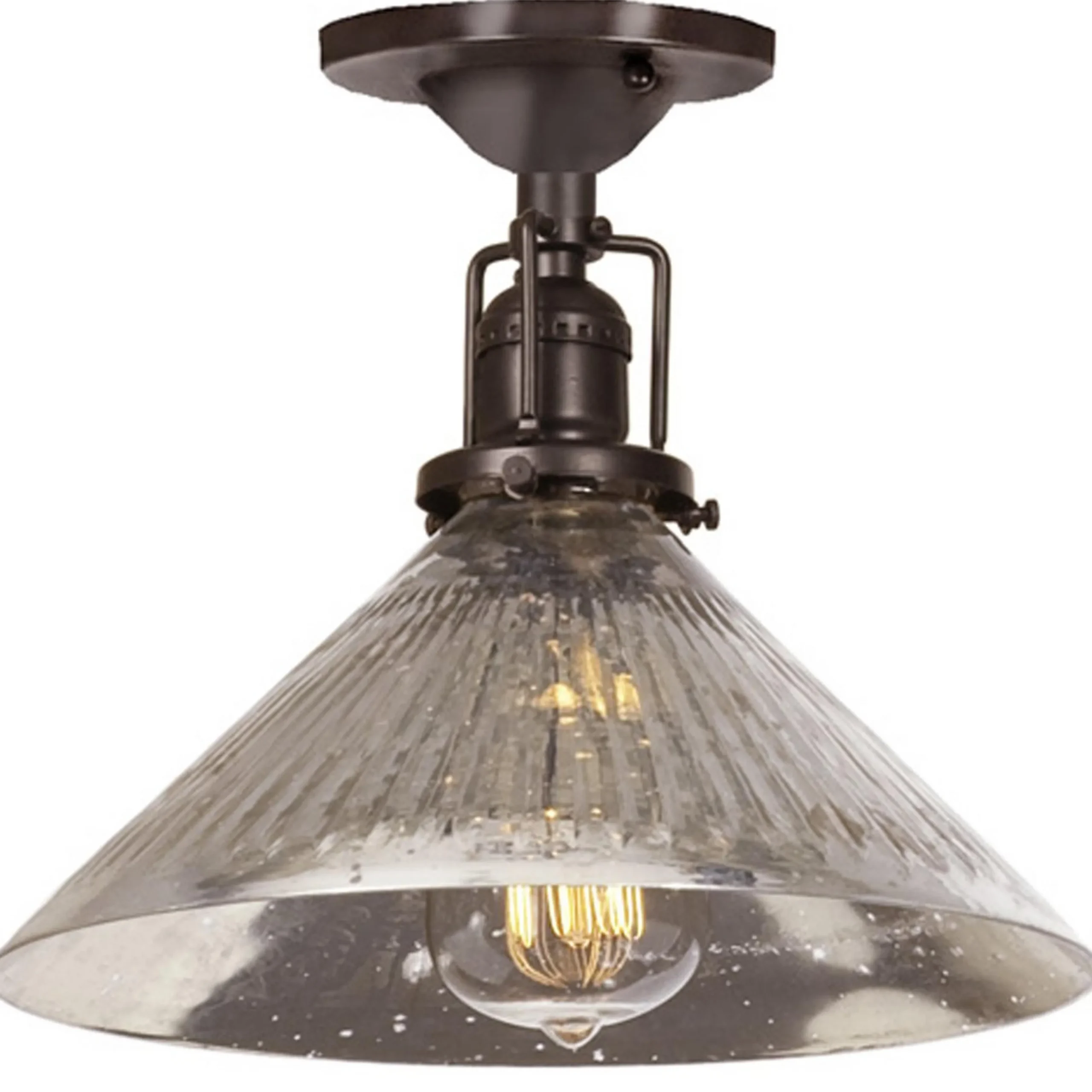 Mercury Glass Cone Industrial Ceiling Light