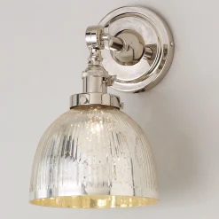 Mercury Glass Dome Single Swivel Swing Arm