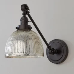 Mercury Glass Dome Swivel Swing Arm