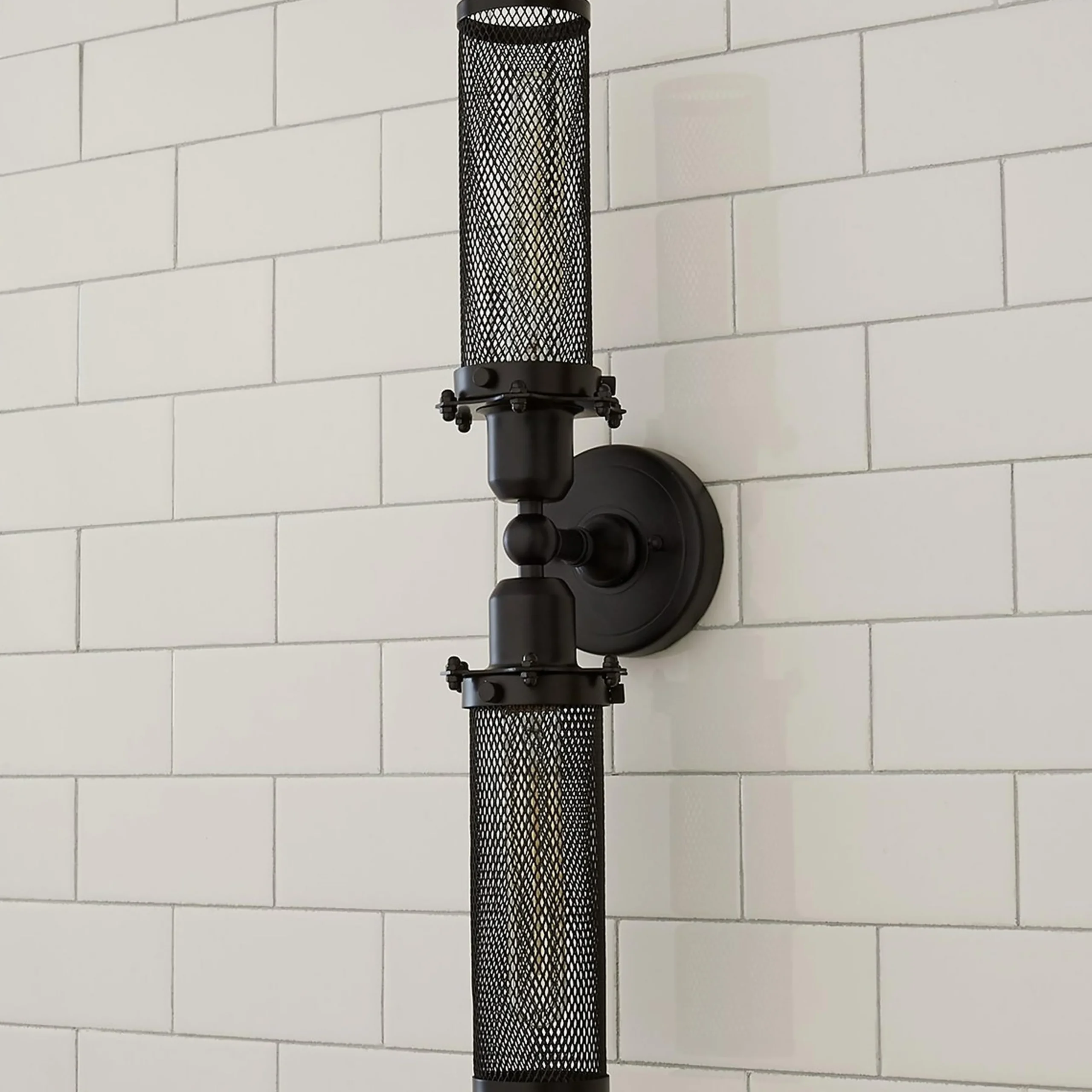 Mesh Double Cylinder Sconce