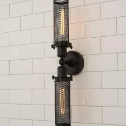 Mesh Double Cylinder Sconce