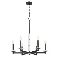Mestra Alabaster Chandelier - 6 Light