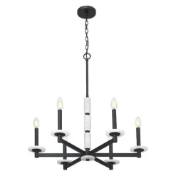 Mestra Alabaster Chandelier - 6 Light