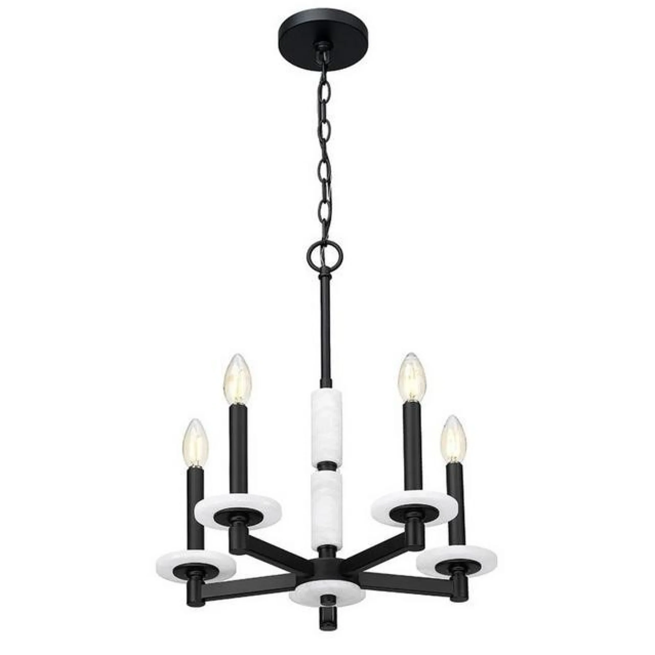 Mestra Alabaster Chandelier - 5 Light