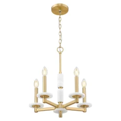 Mestra Alabaster Chandelier - 5 Light