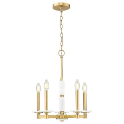Mestra Alabaster Chandelier - 5 Light