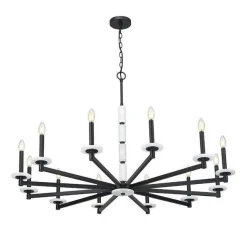 Mestra Alabaster Chandelier - 12 Light