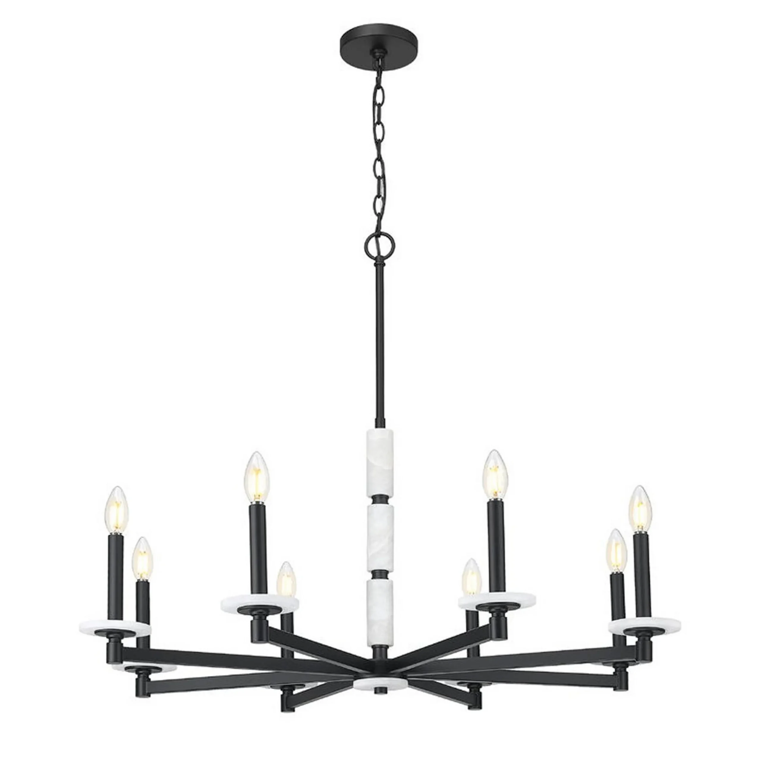 Mestra Alabaster Chandelier - 8 Light