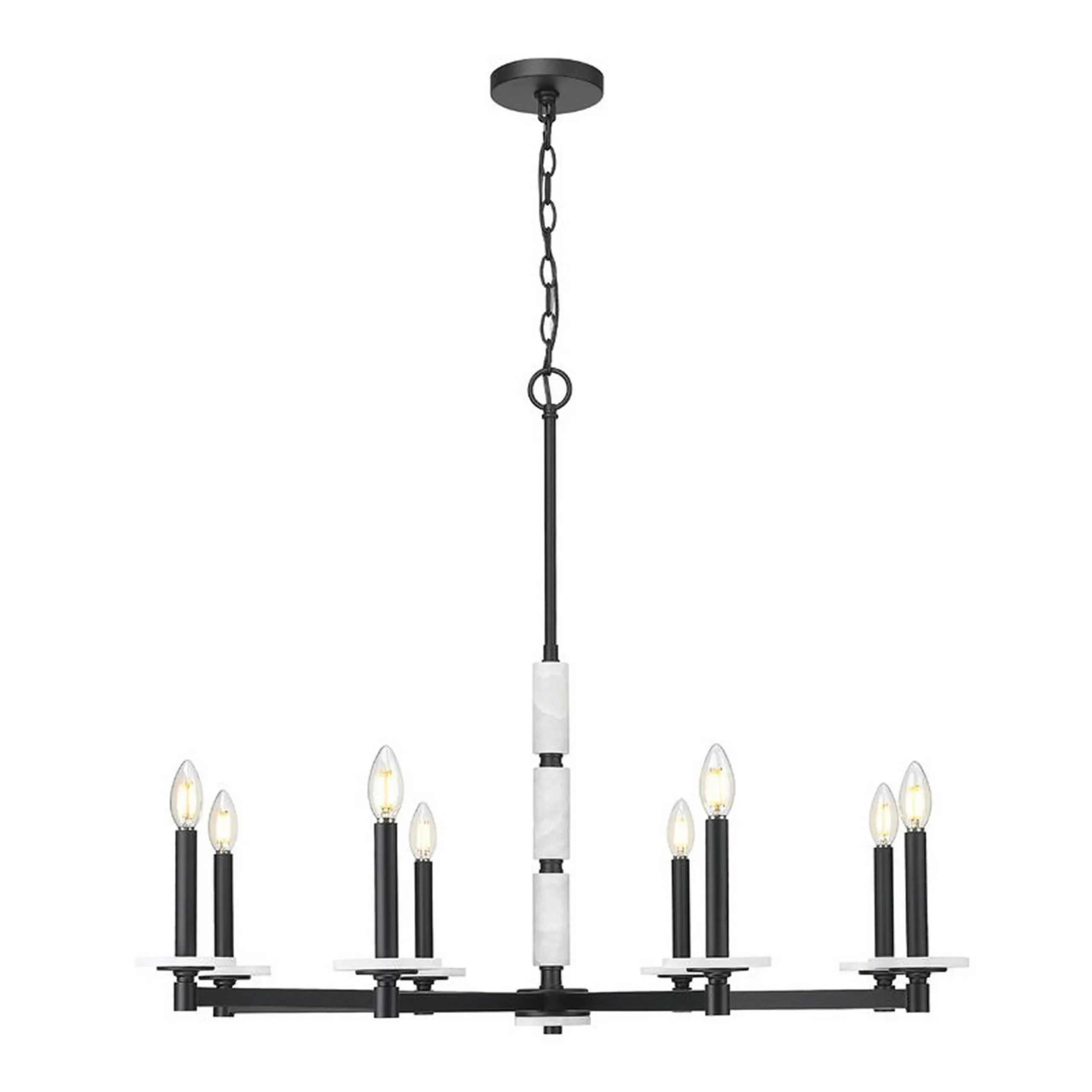 Mestra Alabaster Chandelier - 8 Light