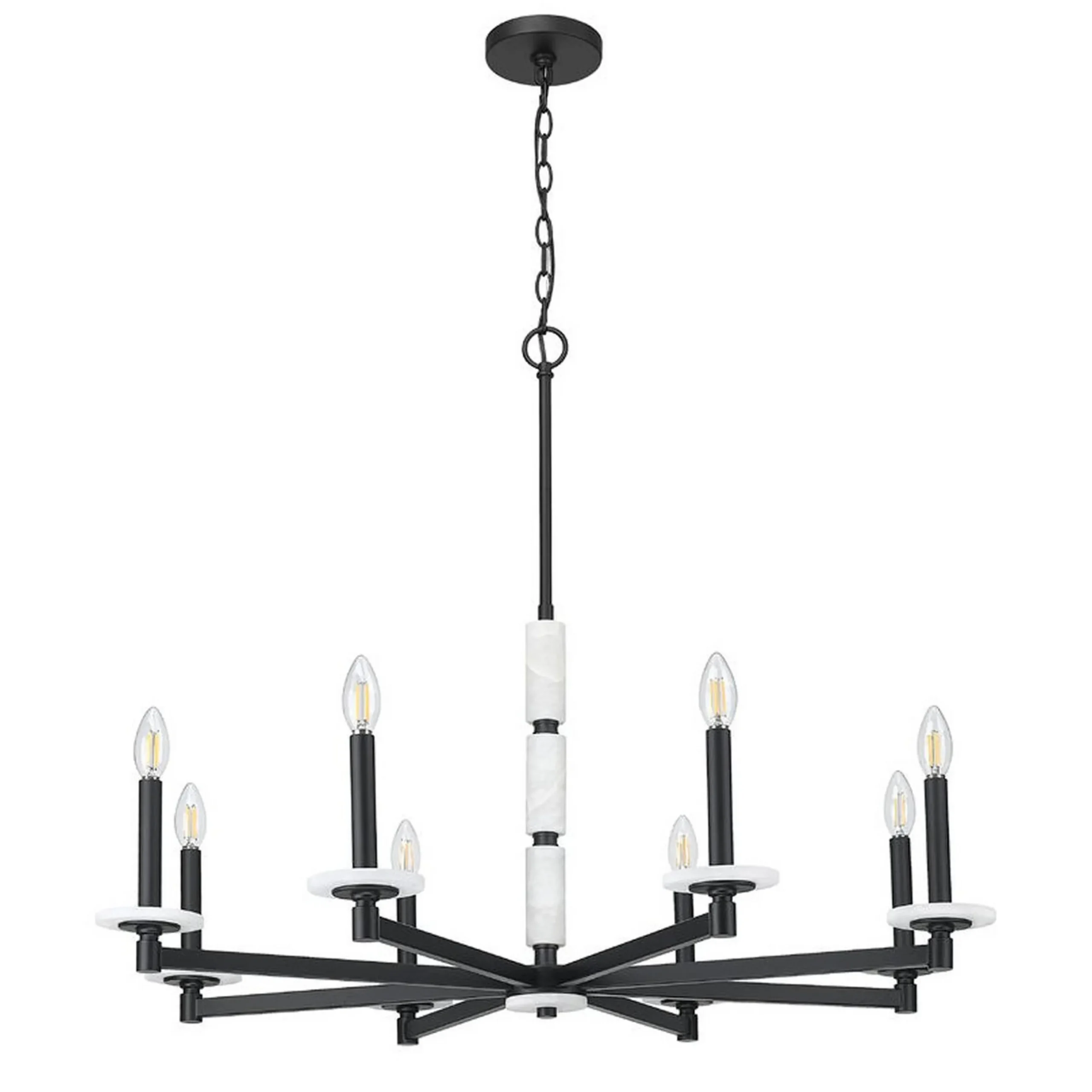 Mestra Alabaster Chandelier - 8 Light