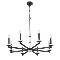 Mestra Alabaster Chandelier - 8 Light