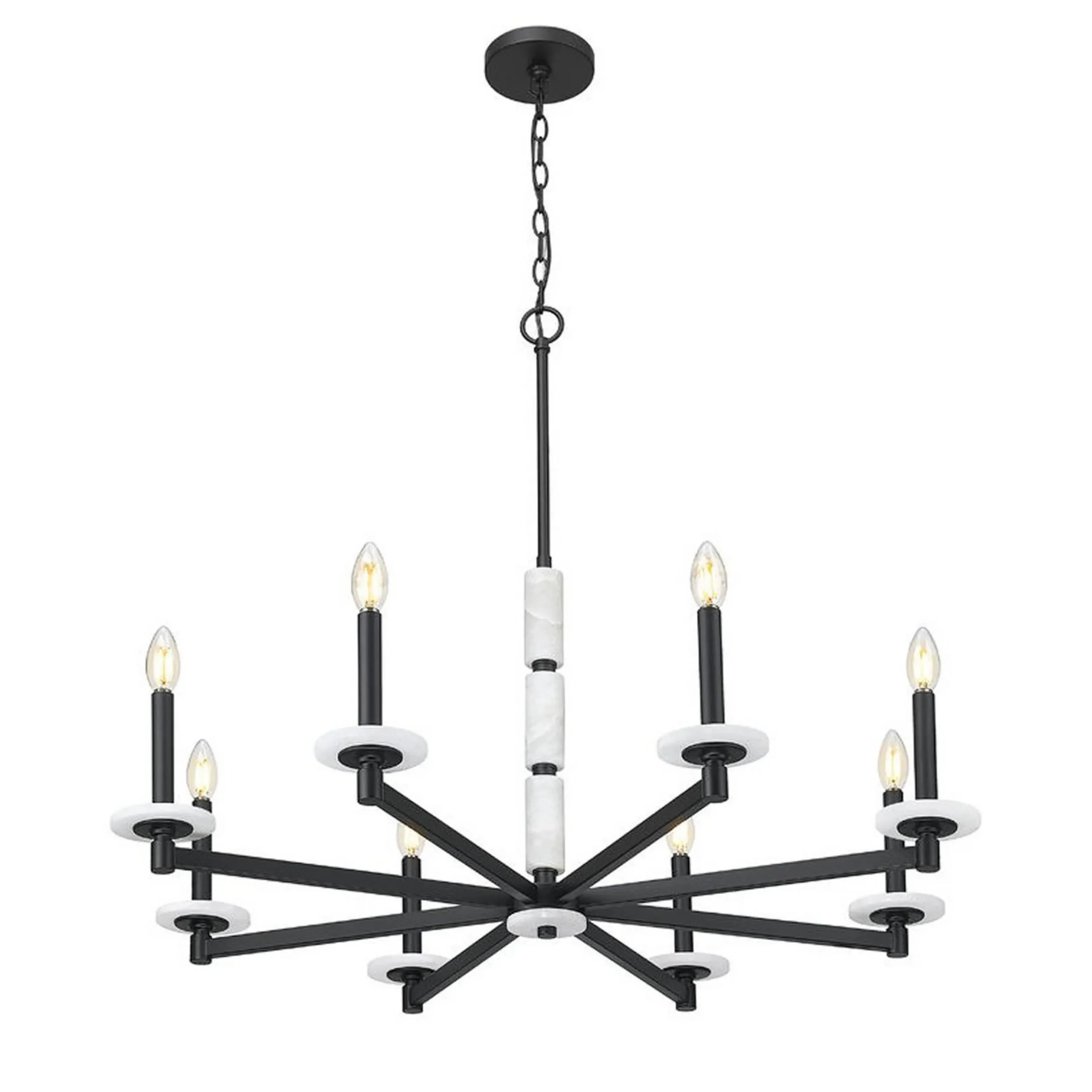 Mestra Alabaster Chandelier - 8 Light