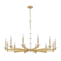 Mestra Alabaster Chandelier - 12 Light