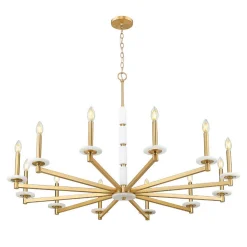 Mestra Alabaster Chandelier - 12 Light