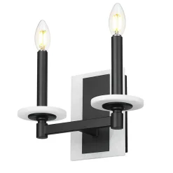 Mestra Alabaster Double Bath Sconce