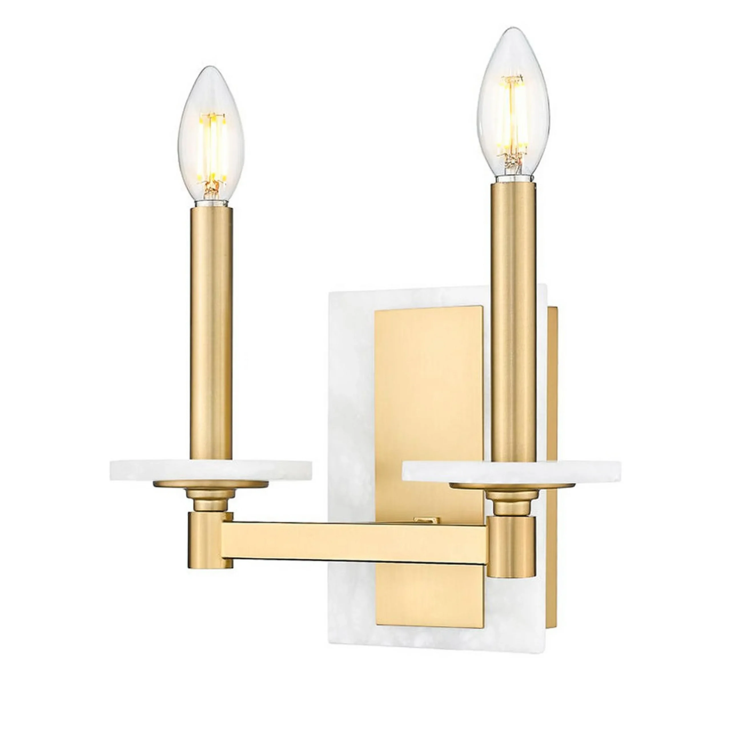 Mestra Alabaster Double Bath Sconce