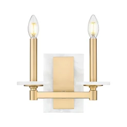 Mestra Alabaster Double Bath Sconce