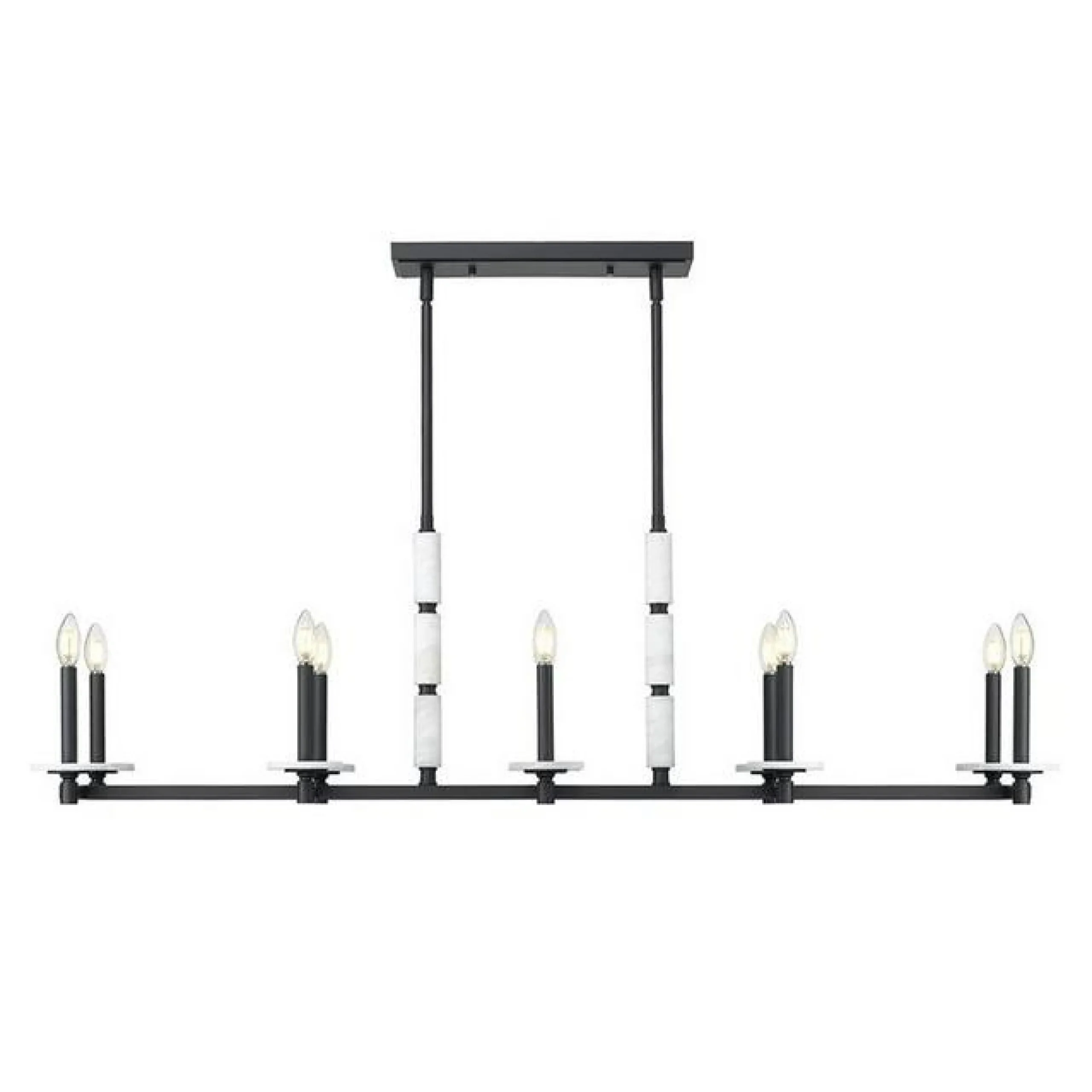 Mestra Alabaster Island Chandelier - 10 Light