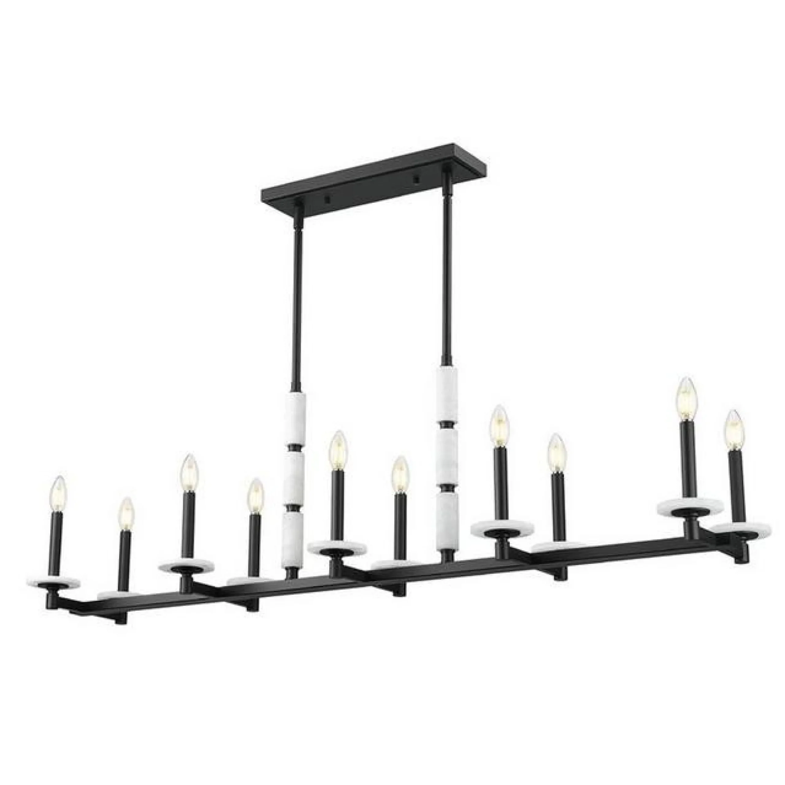 Mestra Alabaster Island Chandelier - 10 Light
