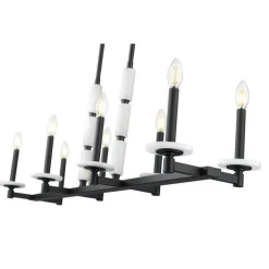 Mestra Alabaster Island Chandelier - 8 Light