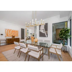 Mestra Alabaster Island Chandelier - 8 Light