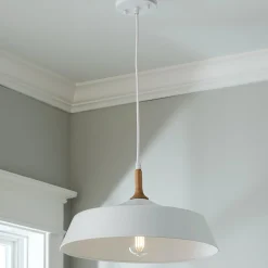 Metal and Natural Wood Pendant