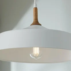 Metal and Natural Wood Pendant