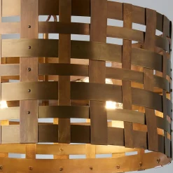 Metal Basketweave Pendant