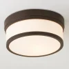 Metallic Banded Drum Ceiling Light - 2 Light