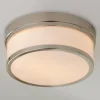 Metallic Banded Drum Ceiling Light - 2 Light