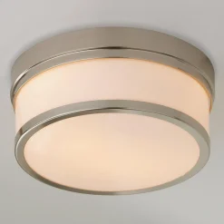 Metallic Banded Drum Ceiling Light - 2 Light