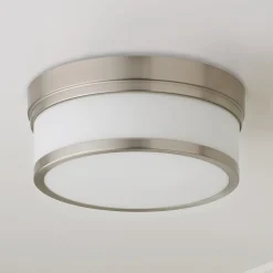 Metallic Banded Drum Ceiling Light - 2 Light