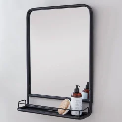 Metal Mirror with Shelf - Small