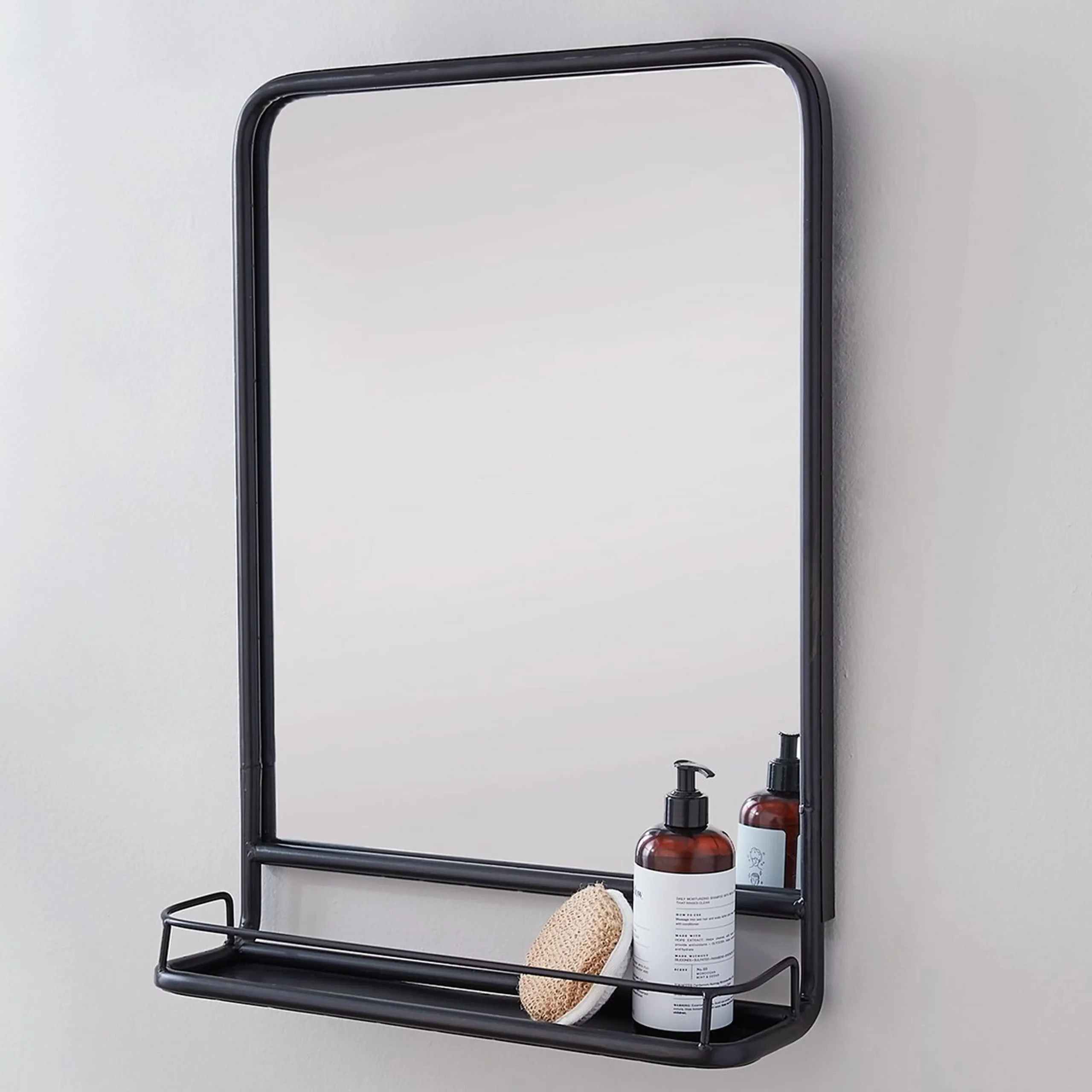 Metal Mirror with Shelf - Small