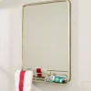 Metal Mirror with Shelf - Small